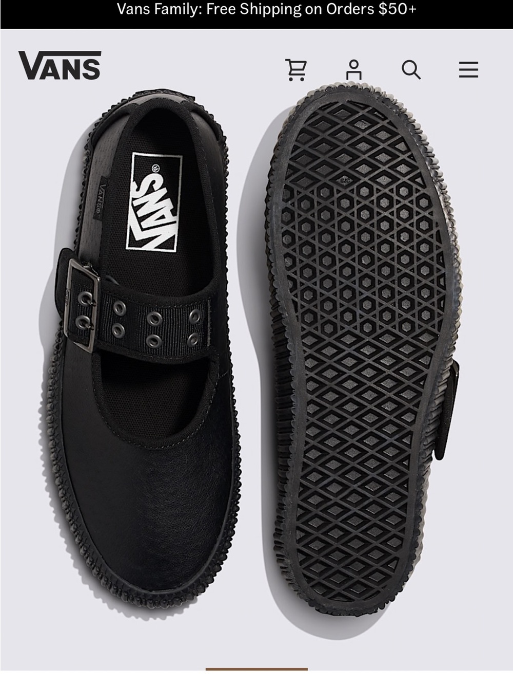 VANS Mary Jane Creeper Platform Shoe- Size 6 - Picture 3 of 7
